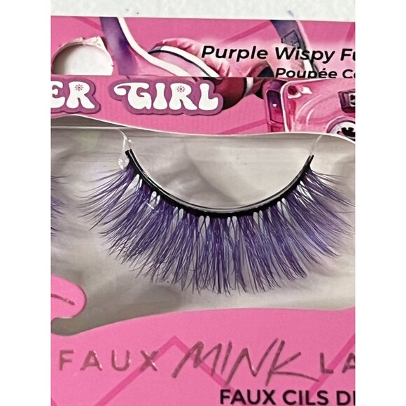 Ioni 3D Faux Mink Lashes Purple Wispy Full Doll Roller Girl Handmade Strip Lash - Picture 4 of 6